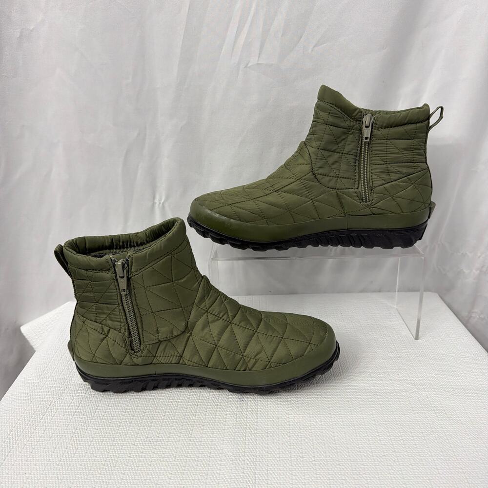 Bogs Boots Womens Size 7 Snowday II Green Quilted Insulated Waterproof Ankle - Picture 7 of 8